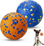 2Pcs Super Bouncy Dog Balls - Lifetime Replacement - Fun Indestructible Dog Tennis Balls for Aggressive Chewers, Durable Floating Fetch Toys for Medium and Large Dogs