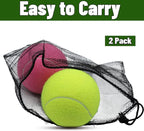 Magicorange Squeaky Tennis Ball Dog Toys 4 inch Oversize Giant Tennis Ball for Fetch Exercise, Natural Rubber Squeaky Dog Balls Training Safe (Multicolor, 2 Pack)