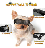 Dog Goggles Medium Breed, Dog Sunglasses Small Breed Dog Eye Sun Light Protection, UV Protection Goggles for Dog with Adjustable Straps, Medium Black