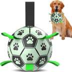 QDAN Dog Ball, Glow in The Dark Dog Toys, Light Up Soccer Ball for Dogs, Outdoor Dog Toys, Doggy Water Toy, Puppy Birthday Gifts for Medium Large (8 Inch)
