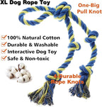 Rope Toy for Dogs，Large Dog Rope Toys for Aggressive Chewers, Heavy Duty Dog Toys for Large Medium Breed, Indestructible Tough Chew Toys Tug of War Dog Toy Cotton Rope for Teeth Cleaning