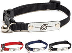 Naruto Breakaway Cat Collars for Girl & Boy Cats | Officially Licensed Naruto Shippuden Hidden Leaf Village Pet Accessories & Gifts, (8.5” to12”) Adjustable Cute Kitten Collar with Bell (Black, Rogue)
