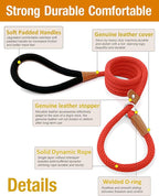 lynxking Dog Leash Slip Lead Rope Leash Strong Heavy Duty Braided Dog No Pull Training Lead for Medium Large and Small Dogs