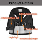 Cat Harnesses and Puppy Harness with Leashes Set, Escape Proof Cat Harness, Adjustable Reflective Soft Mesh Vest Fit Puppy Kitten Rabbit Ferrets's Outdoor Harness(blackXL)