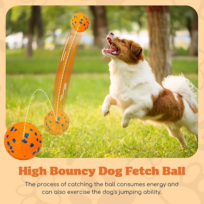 Nobleza Dog Ball Toy Tennis Bouncying Training Balls， Aggressive Chewer Teething Durable Floating Dog Tennis Balls， Interactive Pet Popcorn Ball for Medium Small Pet Puppy， 8 PCS