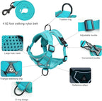 XL Cat Harness Escape Proof for Heavy Cats - Adjustable Vest Leash Set with 4 Buckles, Reflective Breathable Mesh for Extra Large Cats