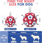 Diman Dog Balls, Dog Soccer Ball with Straps for Indoor Outdoor Play, Pet Toys Balls for Small Medium Dogs, Dog Birthday Gift, Interactive Dogs Toy for Tug of War (6 inch)