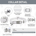 GAMUDA Small Pet Harness Collar and Leash Set, Step in No Chock No Pull Linen Fabric Soft Mesh Dog Vest Harnesses Reflective for Dogs Puppy Cats Kitten Rabbit (White, XXS)