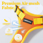 rabbitgoo Cat Harness and Leash Set, Escape Proof Soft Adjustable Vest Harnesses for Outdoor Walking, Easy Control Breathable Kitten Jacket with Reflective Strips, Orange & Yellow, XS