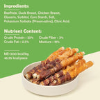 MON2SUN Dog Treats 5 Inch Double Flavor Chicken & Duck Wrapped Rawhide Sticks, Teeth Cleaning for Small Dogs, 21.16 oz (40 Count)