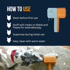 Fenrir Hammer Dog Chew Toy Strong Rubber Stuffable Enrichment Toy for Chewers (Blue, Small)
