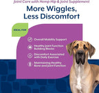 NaturVet Hemp Joint Health, Joint Care Support Supplement for Dogs, Soft Chews, 60ct Made in The USA