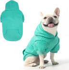 KOOLTAIL Basic Dog Hoodie - Soft & Warm Pet Hoodie Sweater with Leash Hole and Pocket, Dog Winter Coat, Cold Weather Clothes Sweatshirt for Small Medium Large Dogs Puppy Cat Boys Girls Lake Blue SM