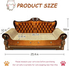 Luxury Cardboard Cat Scratcher Sofa Bed, Couch Shaped Scratching Board, Scratch Lounge with Catnip, Cat Scratcher for Indoor Cats Large Brown