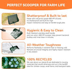 Chicken Poop Scooper & Rake 2-in-1, Pooper Scooper with 13in Wider PP Head & Adjustable Stainless Steel Handle, 33''-69'' Sand Sifting Shovel Litter Scooper for Chicken Coop/Small Farm Animals