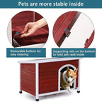 Petsfit 40.8 X 26 X 27.6 Inches Wooden Dog Houses, Dog House Outdoor