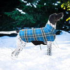 Kuoser Warm Dog Coat, Waterproof Dog Jacket for Extra Large Dogs, Adjustable Durable XXXL Doggie Winter Coat Reversible Puppy Cold Weather Apparel for Large Breed, Blue 3XL
