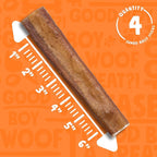 All Natural Bully Sticks for Small to Medium Dogs and Puppies (6" Jumbo - 4pk)