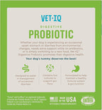 VetIQ Probiotic Powder for Dogs, Treats Diarrhea, Digestive Issues, Food Sensitivity, Chicken Flavored, Single-Serve Packets, 30 Count