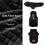 2 Pack Dog Hoodie Sweaters for Small Medium Dogs Warm Dog Clothes for Large Dogs Soft Waffle-Like Laminated Sweatshirt Bulldog (Black, M/L (Back: 17",Chest: 24.5", Neck: 14.5"))