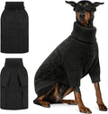 ASENKU XXXL Dog Sweater,Big Dog Sweaters for Extra Large Dogs Girl Boy, Pullover Turtleneck Knitted Sweatershirt Pet Winter Apparel for Doberman,Great Dane (Grey, 3XL)