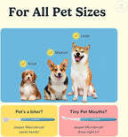 Jasper Dog Toothbrush, 360 Degree Dog Tooth Brushing Kit, Cat Toothbrush, Canine Dental Care & Teeth Cleaning Kit, Pet Finger Tooth Brush, Use with Pet Toothpaste, 4-Pack Blue