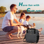 BAGLHER Dog Travel Bag, Pet Travel Bag (All Pet Travel Supplies), with 2 Pet Food Containers and 2 Collapsible Silicone Bowls; Essential Kits for Travel DLblack