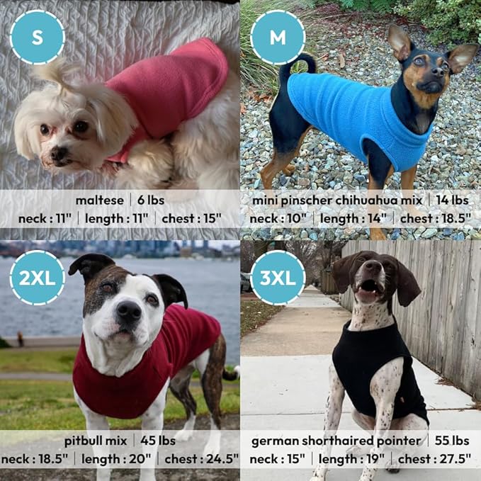 Gooby Stretch Fleece Vest Dog Sweater - Gray, Medium - Warm Pullover Super Stretchy Fleece Dog Jacket for Small to Large Dogs