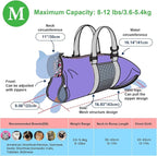 Cinf Cat Nail Clipping Cleaning Grooming Restraint Bag No Scratching Biting for Bathing Nail Trimming Injecting Examining(Taro,M)
