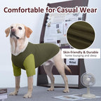 2 Pack Dog Shirt for Medium Dogs - Soft Breathable Summer Cool Tee, Lightweight Comfortable Clothes for Sensitive Skin, Jack Russell, Shihtzu, Indoor Lounging, Walking, Park Play, Green