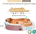 Orthopedic Waterproof Large Dog Bed: Memory Foam Washable Dog Bed with Bolsters - XL Removable Washable Cover for Medium Large Sized Pet - Non-Slip Bottom - Pink