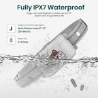 GPS Dog Electronic Fence, Wireless Training Collar- No Subscription Required, Customizable Boundaries via App 3280 FT, IPX7 Waterproof Rechargeable Collar, Automatic Sleep/Wake（White）