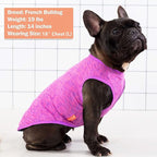 KYEESE 2 Pack Dog Shirts Quick Dry Soft Stretchy Pet T-Shirts with Reflective Label Tank Top Sleeveless Sun Protection Vest Dog Clothes for Small Medium Dogs, Medium, Purple+Pink