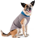 Goldpaw Duluth Double Fleece Dog Sweater Vest for Large Dogs - Soft, Stretchy Dog Fleece - Warm Pet Jacket for Fall and Winter - Premium Pet Outerwear - Machine Washable - Charcoal/Marine - Size 22
