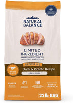 Natural Balance Limited Ingredient Adult Grain-Free Dry Dog Food, Reserve Duck & Potato Recipe, 22 Pound (Pack of 1)