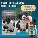 VICSOM Natural Dog Yeast Infection Treatment for Dogs, 2 Pack Itchy Skin & Ear Treatment Natural Support Allergy Relief, Dog Yeast Infection Relief, Irritation, Itching & Inflammation, 60ml x2