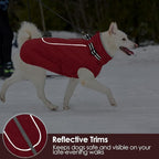 AOFITEE Winter Jacket for Extra Large Dogs, Warm Turtleneck Dog Coat with Back Zipper, Waterproof Dog Puffer Coat for Large Dogs,Winter Jacket Warm Snowsuit for Border Collie, Golden Retriever