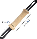 Dingo Gear, Natural Jute tug Toy for Dog Training Agility tug of war, Bumper Toy Dog bite, 2 Handles 11" S00146