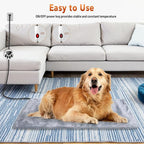 On/Off Switch Electric Pet Heating Pad with Chew Resistant Cord and Machine Washable Cover,Indoor Heated Pet Bed Warmer,for Cat Beds and Dog Beds 90x60cm