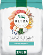 Nutro Ultra Senior Dry Dog Food with a Trio of Proteins from Chicken, Lamb and Salmon, 24 lb Bag