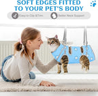 Supet Cat Grooming Hammock, Soft Fabric Nail Clipper Hammock, Self-Adhesive Wrap for Cutting Nails, Quickly Calm Down for Medicine, Teeth Brushing, Ear Cleaning