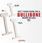 Bullibone Nylon Dog Chew Toy Nylon Bone - Improves Dental Hygiene, Easy to Grip Bottom, and Permeated with Flavor (Bacon, Large - 3 Pack)