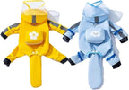 Small Dog Raincoat with Legs, Ideal for Teddy Bears, Waterproof Full Coverage with Mini Backpack, Reflective Hoodie and Detachable Tail (Blue, X-Small(Suggest Weight 1.3-3.3lb))