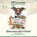 Dig Defence Premium Dog Treats - Carrot and Peanut Butter, Natural Ingredients, Baked Gourmet Snacks for Small & Big Dogs, Healthy Training Treat, 2 Pack