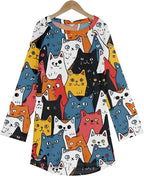 MARSVOVO Women Novelty Graphic Plus Size Sweater Crewneck Long Sleeve Cute Printed Loose Fit Casual Fall Sweaters Top