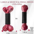 Apasiri Dog Toys for Aggressive Chewers with Bacon Flavor: 3-Pack Dog Bones for Large Dogs, 8" Chew Toys Long-Lasting, Tough Nylon & Rubber Dogs Toys