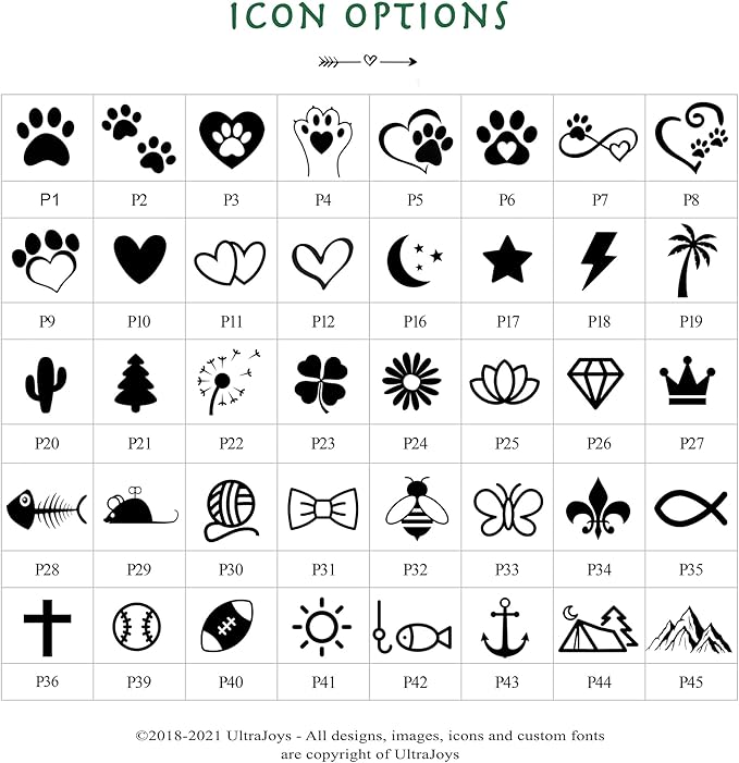 Ultra Joys Cat ID Tag Personalized Pet Tags, Durable Stainless Steel Small Pet Mini Dog Cat Tag Lightweight -Heart Tag in Silver