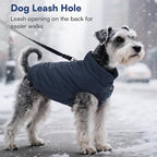ASENKU Dog Winter Coat - Waterproof Windproof Dog Jacket, Warm Snowproof Doggie Puffer Vest for Cold Weather, Lightweight Snow Coats for Small Medium Large Dogs (3XL, Blue)