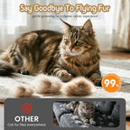 Dog & Cat Brush for Shedding, 2 in 1 Self Cleaning Deshedding Brush with Adjustable Bristle Length & Dematting Comb, Skin Friendly Grooming Tool for Long & Medium-Long Hair Pets