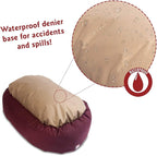 Majestic Pet 40 Inch Bagel Calming Dog Bed Washable – Cozy Soft Round Dog Bed with Spine Support for Dogs to Rest their Head - fluffy donut dog bed 40x29x9 (Inch) - Round Pet Bed Large – Burgundy